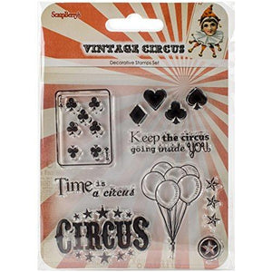 Scrapberry'S Vintage Circus Clear Stamps 4"X4"-Cards