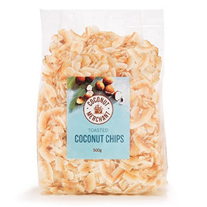 Coconut Merchant Toasted Coconut Chips (500g) (Toasted 500g x1) Vegan | Low GI | Ethically Sourced