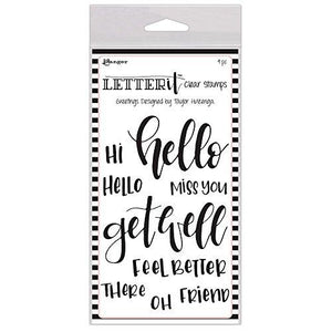 Ranger Greetings Letter It Clear Stamp Set 4"X6"
