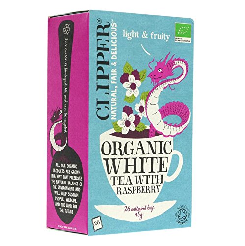 Clipper Organic White Tea Raspberry 26 Bag (PACK OF 3)