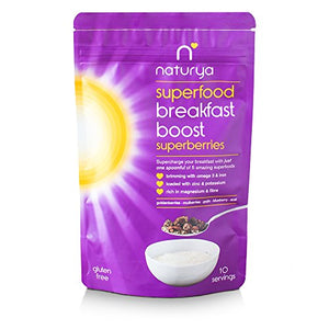 Naturya | Berry Breakfast Cereal Sprinkles Topper 150g | Goldenberries, Mulberries, Goji Berries, Blueberry Powder, Hemp Seeds AND MORE | 9 Superfoods in one spoonful