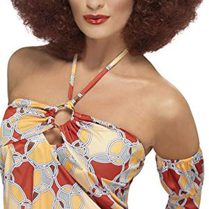 Smiffys 70's Afro Wig Auburn with Middle Parting