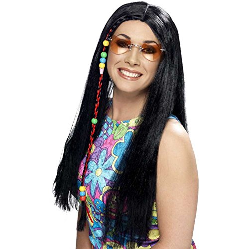 Smiffys Hippy Party Wig - Black