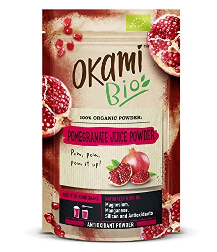Okami Bio Pomegranate Juice Powder | 100% Organic, Vegan and Gluten Free | Superfood jam-Packed with antioxidants