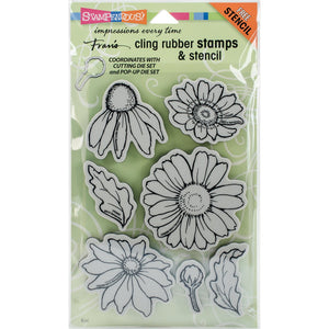 Stampendous Daisy Mix Rubber Stamp Set Cling