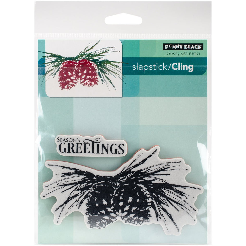Penny Black 40-408 Brush Pines Slapstick/Cling Decorative Rubber Stamp