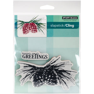 Penny Black 40-408 Brush Pines Slapstick/Cling Decorative Rubber Stamp