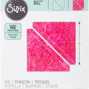 Sizzix Bigz Die, Half-Square Triangles, 3" Finished Square