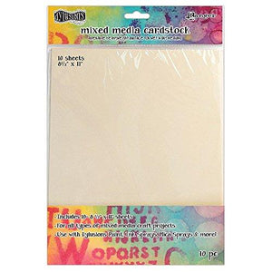Ranger DYA53804 Dylusions Mixed Media Cardstock 10/Pkg, 8.5"x11"