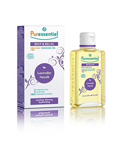 Puressentiel Rest & Relax Organic Massage Oil, 100 ml - Lavender & Neroli - Relaxing, Soothing  - Ease everyday tension - Restore calm & Encourage peaceful sleep - 100% Organic