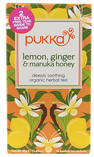 Pukka Herbs Lemon & Ginger + Manuka Honey Tea 20 Bags(Pack of 4)