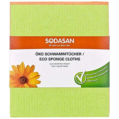Sodasan Organic Eco Sponge Cloths pack of 2