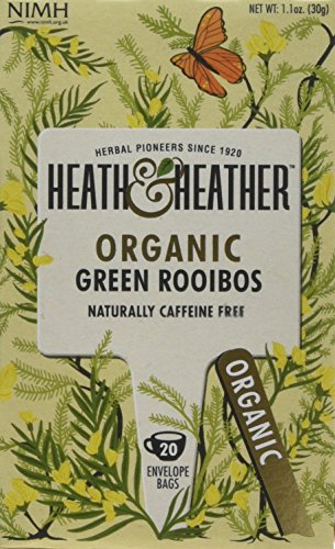 Heath & Heather Tea Infusions Organic Green Rooibos Teabags (Pack of 6, Total 120)