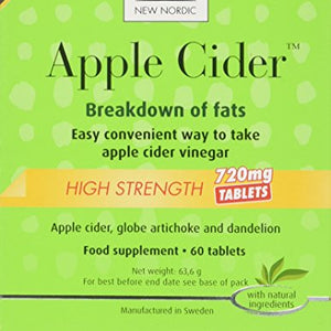 New Nordic Apple Cider High Strength Food Supplement - Pack of 60 Tablets