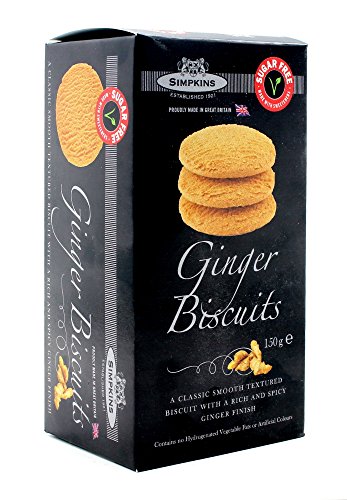 Simpkins Ginger Biscuits No Added Sugar 150 g (Pack of 6)
