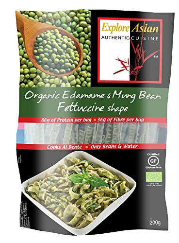 Explore Asian Organic Endamame & Mung Bean Fettucinne 200g (Pack of 3)