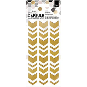 Papermania Geometric Mono Adhesive Mirror Shapes 33/Pkg-Chevrons