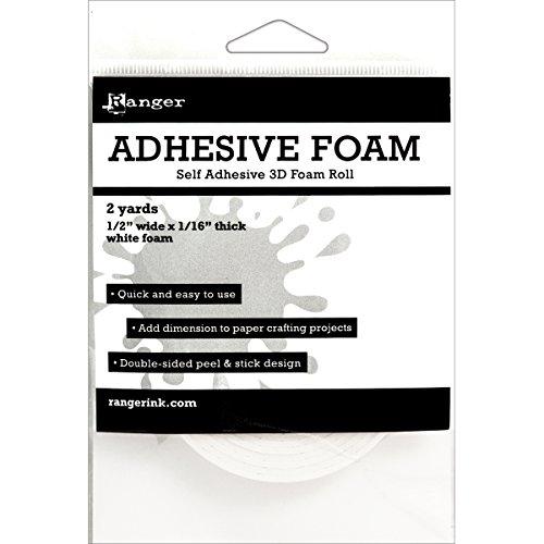 Ranger Adhesive White Foam Roll 1/2"X1/16"X2yd