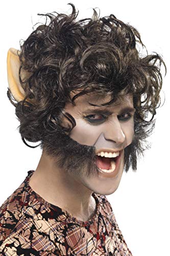 Smiffys Werewolf Wig with Ears - Brown