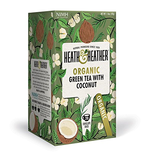 Heath & Heather Organic Green Tea & Coconut (Pack of 6)