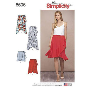 Simplicity Pattern 8606 Misses' Wrap Skirt in Four Lengths MISSES Size 14-22 SEWING PATTERN