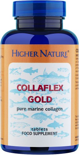 Higher Nature Collaflex Marine Collagen Supplement, Gold Pure - Pack of 90 Tablets