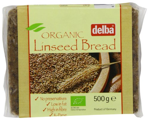 Delba Organic Linseed Bread 500 g ,packaging may vary (Pack of 6)