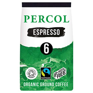 Percol Ft Organic Intense Espresso Ground Coffee - Plastic Free 200g