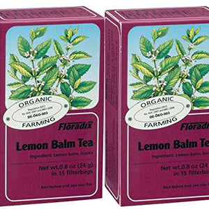 Floradix Lemon Balm Organic Herbal Tea 15 Bag (Pack of 2)