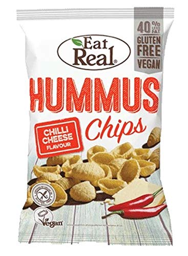 Eat Real Hummus Chips Chilli Cheese 135g (Pack of 10)