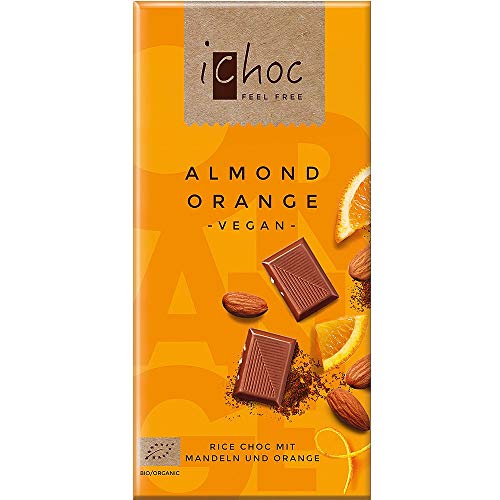 iChoc Almond Orange - Rice Chocolate 80g (Pack of 10)