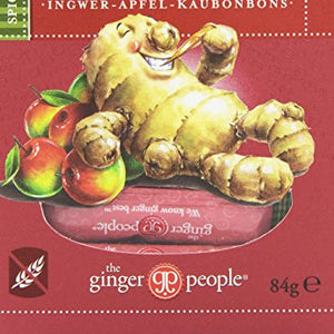 GINGER PEOPLE (THE ) Ginger Chews - Spicy Apple 84g (PACK OF 4)