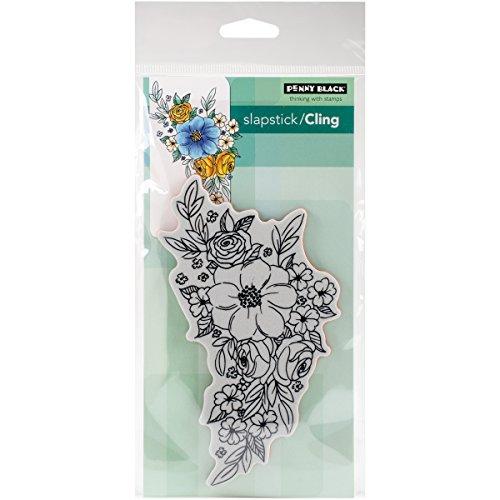 Penny Black Flower Cascade Cling Unmounted Rubber Stamp (40-466)