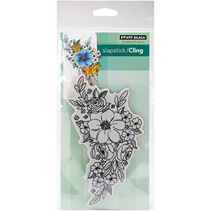 Penny Black Flower Cascade Cling Unmounted Rubber Stamp (40-466)
