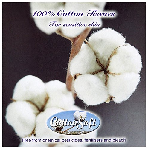 Cotton Soft Organic Cotton Facial Tissues, 56 Tissues | 100% Naturally Biodegradable | Suitable for Sensitive Skin