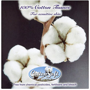 Cotton Soft Organic Cotton Facial Tissues, 56 Tissues | 100% Naturally Biodegradable | Suitable for Sensitive Skin