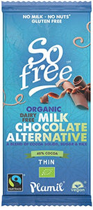 Plamil So Free Organic Fairtrade Milk Alternative Thin Chocolate 12 Bars