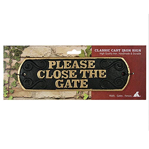 Please Close The Gate Cast Iron Landscape