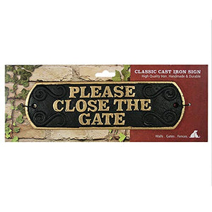 Please Close The Gate Cast Iron Landscape