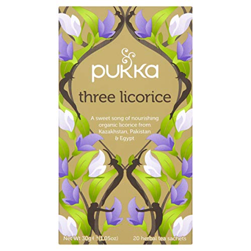 Pukka Three Licorice, Organic Herbal Tea (4 Pack, 80 Tea bags)