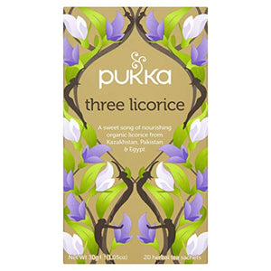 Pukka Three Licorice, Organic Herbal Tea (4 Pack, 80 Tea bags)