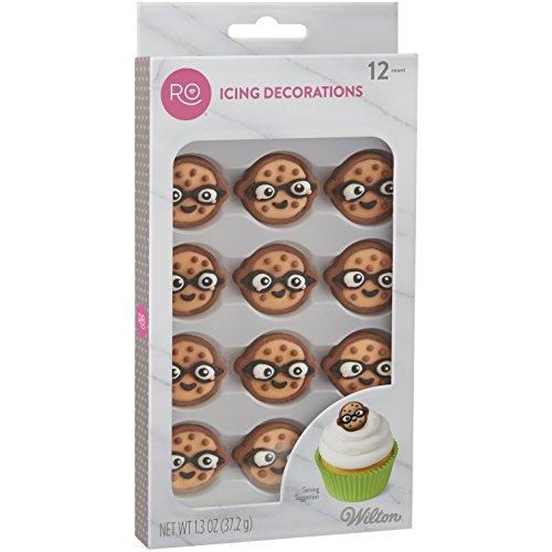 ROSANNA PANSINO by Wilton Nerdy Nummies Icing Decorations Cupcake Toppers, 12-Count -Cake Decorations
