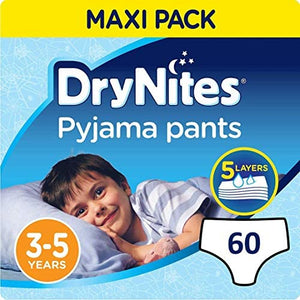 Huggies DryNites Boy's Pyjama Pants, 3-5 Years (60 Pants) pack - 6