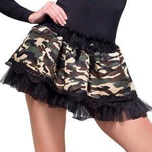 Smiffys Camouflage Tutu Underskirt with Lace Top and Bow