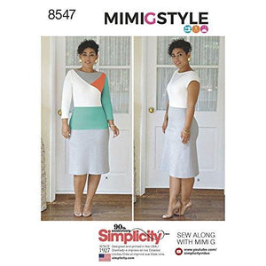 Simplicity Pattern 8547 K5 Misses and Miss Petite Dress by Mimi G Style, Size 8-16