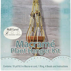 Pepperell MAC158 Macrame Plant Hanger Kit, Multicolor