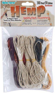 Pepperell Hemp Jewelry Making Variety Pack, 300-Feet, Earth Tone