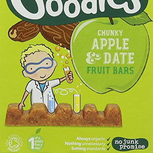 Goodies Organic Date and Apple Chunky Fruit Bars, Pack of 6 Bars (6 X 17 g)