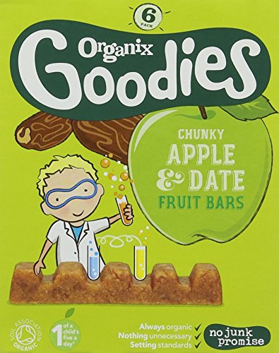 Goodies Organic Date and Apple Chunky Fruit Bars 6 X 17 g (Pack of 3)