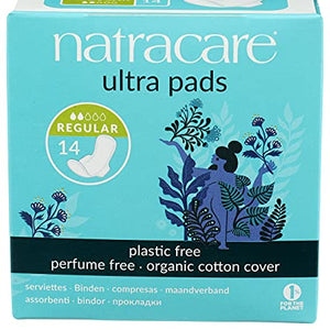 Natracare Organic And Natural Ultra Pads with Wings Regular - 2 x Packs of 14 (28 Pads)